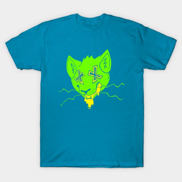 Radioactive Cat T-Shirt by CliffeArts